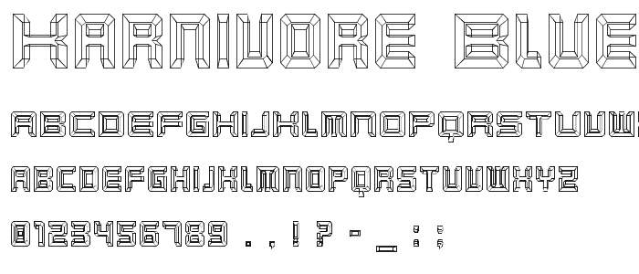 Karnivore Blue font